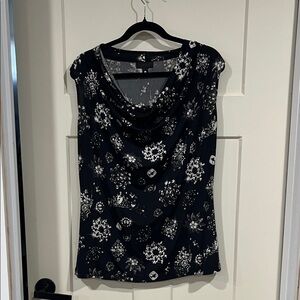 Chic Black and White Diamond Blouse